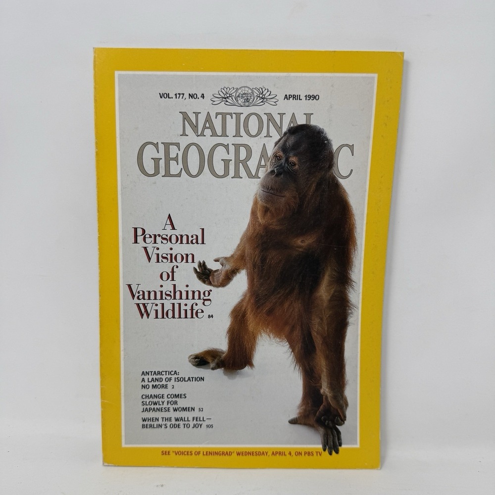 National Geographic Magazine Vintage April 1990 - Antarctica Berlin Wildlife
